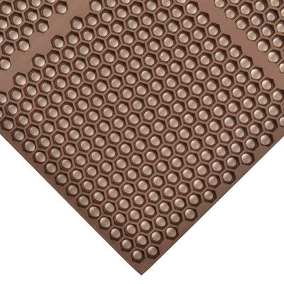 NoTrax T15U0034BR Optimat Grease-Resistant Floor Mat, 3' x 4', 1/2" Thick, Brown