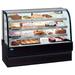 Federal CGR7748 77" Full Service Bakery Case w/ Curved Glass - (4) Levels, 120v, 77" x 48", Black