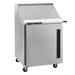 Centerline by Traulsen CLPT-2708-SD-L 27" Sandwich/Salad Prep Table w/ Refrigerated Base, 115v, (8) 1/6 Size Pans, Roll-Top Lid, Stainless Steel