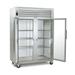 Traulsen G21000 Dealer's Choice 52" 2 Section Reach In Refrigerator, (4) Left/Right Hinge Glass Doors, 115v, Silver