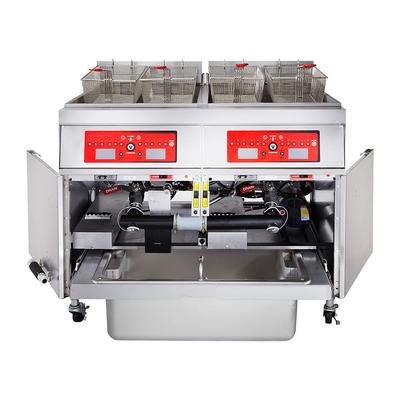 Vulcan 3ER50DF Commercial Electric Fryer - (3) 50 lb Vats, Floor Model, 208v/3ph, Stainless Steel