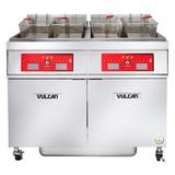 Vulcan 4ER50AF Commercial Electric Fryer - (4) 50 lb Vats, Floor Model, 208v/3ph, Stainless Steel