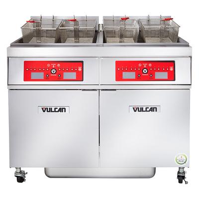 Vulcan 4ER50CF Commercial Electric Fryer - (4) 50 lb Vats, Floor Model, 208v/3ph, Stainless Steel