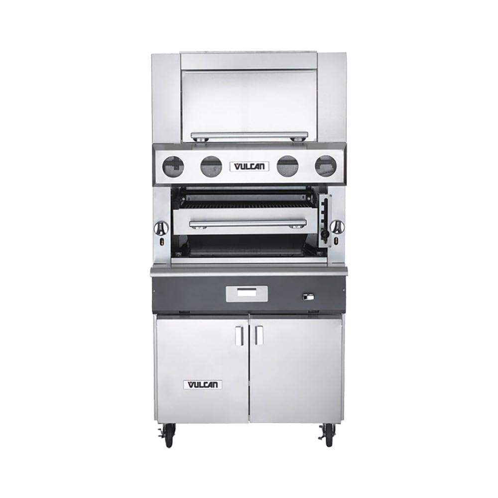 Vulcan VBB1CF NG 36" Upright Broiler w/ 3 Burners - Convection Oven Base, Natural Gas, Stainless Steel, Gas Type: NG