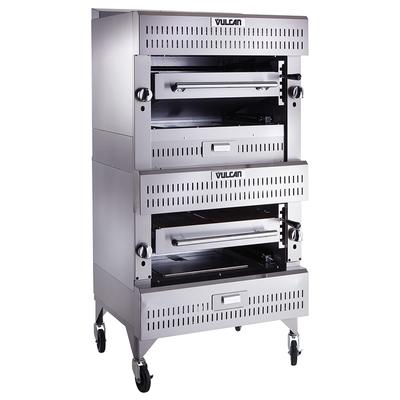 Vulcan VBB2 LP 36" Double Deck Broiler w/ 6 Burners, Liquid Propane, 2 Burners, Freestanding, Stainless Steel, Gas Type: LP