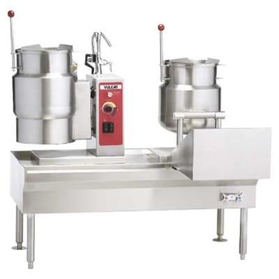 Vulcan VEKT64/612 208/3 (2) 12 gal Steam Kettles - Manual Tilt, 2/3 Jacket, 208v/3ph, Stainless Steel