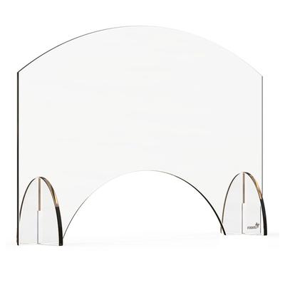 Rosseto AG002 Freestanding Safety Shield w/ Pass Thru Window - 24"L x 15 1/2"H, Acrylic, Clear, Pass-Through Window