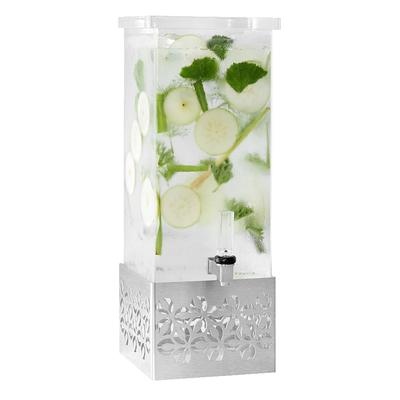 Rosseto LD163 4 gal Beverage Dispenser - Plastic Container, Stainless Base, Silver