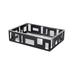 Rosseto SM114 Rectangular Ice Tub - 26 1/2x18 1/2x7" Acrylic/Black, Stainless Steel