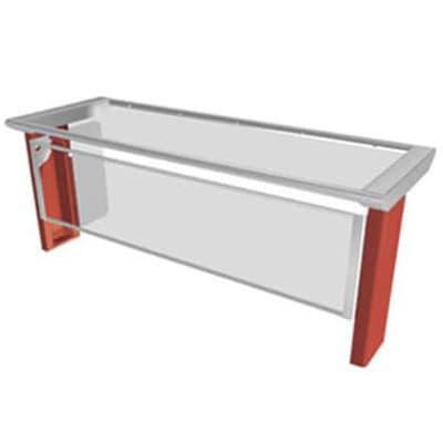 Duke TS570-46 45 5/8" Sneeze Guard, Service Style w/ Flipup Glass Front & Acrylic End Guards, Flip Up Front Glass