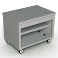 Duke TST-46SS Thurmaduke 46" Mobile Serving Counter w/ Shelves & Stainless Top, Stainless Steel, 5" Casters, Silver