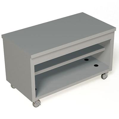 Duke TST-60PG 60" Mobile Serving Counter w/ Shelves & Stainless Top, Semi Gloss Black, 2 Shelves, Paint Grip Steel