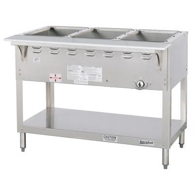 Duke WB303 NG 44 3/8" Hot Food Table w/ (3) Wells & Cutting Board, Natural Gas, Silver, Gas Type: NG