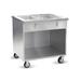 FWE HLC-2W6-1-DRN Handy Line 34 1/4" Hot Food Table w/ (2) Wells & Undershelf, 120v, Silver