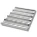 Chicago Metallic 45515 Baguette/French Bread Pan, Uni Lock, Makes (5) 3 7/8" x 17 3/4" Loaves, Glazed 16 ga Aluminum, Silver