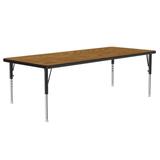 Correll A3060-REC-06-09-09 Activity Table w/ 1 1/4" High Pressure Top, 60"W x 30"D, Oak, Brown