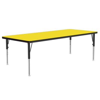 Correll A3072-REC-38-09-09 Activity Table w/ 1 1/4" High Pressure Top, 72"W x 30"D, Yellow