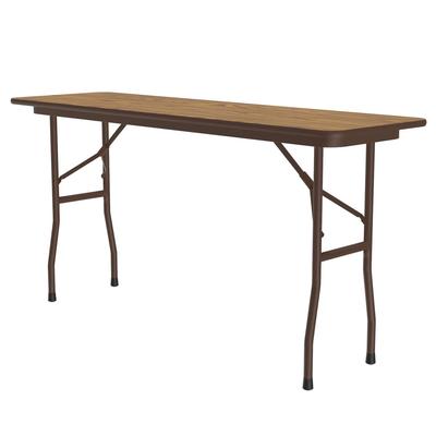 Correll CF1860PX-06 60" Rectangular Folding Table w/ Medium Oak Top, 29"H, Brown