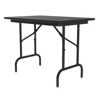 Correll CF2448M 07 48" Rectangular Folding Table w/ Black Granite Melamine Top, 29"H