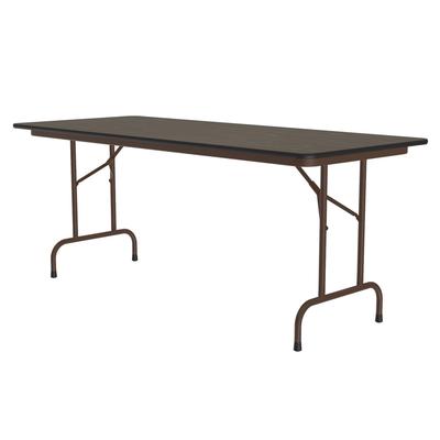 Correll CF3060M 01 60" Rectangular Folding Table w/ Walnut Melamine Top, 29"H