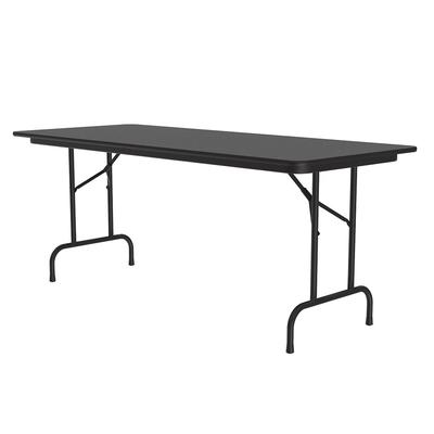 Correll CF3072M 07 72" Rectangular Folding Table w/ Black Granite Melamine Top, 29"H