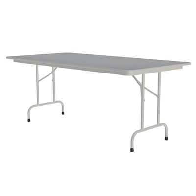 Correll CF3696M 15 96" Rectangular Folding Table w/ Gray Granite Melamine Top, 29"H