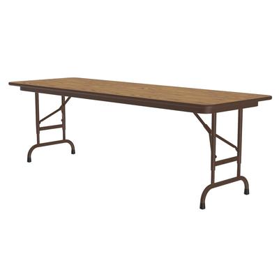 Correll CFA2460M 06 60" Rectangular Folding Table w/ Medium Oak Melamine Top, 32"H, Brown