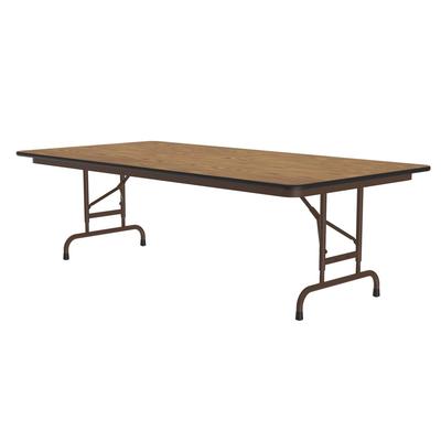 Correll CFA3696PX 06 96" Rectangular Folding Table w/ Medium Oak Top, 32"H, Brown