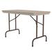 Correll R2448 24 48" R-Series Rectangular Folding Table w/ Mocha Granite Plastic Top, 29"H
