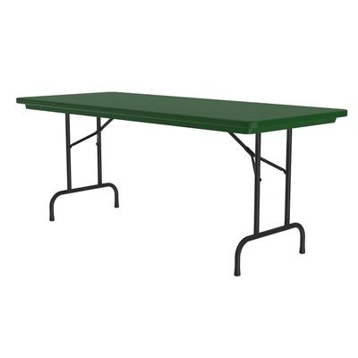 Correll R3072-29 72" R-Series Rectangular Folding Table w/ Green Plastic Top, 29"H