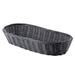 Tablecraft 2418 Handwoven Basket, 15 x 6 x 3", Polypropylene Cord, Oblong, Black