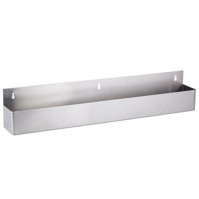 Tablecraft 5132 32" Single Stainless Steel Speed Rail, Holds 8 Quart/Liter Bottles
