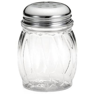 Tablecraft P260 Cheese Shaker, 6 oz, Perforated Top, Clear