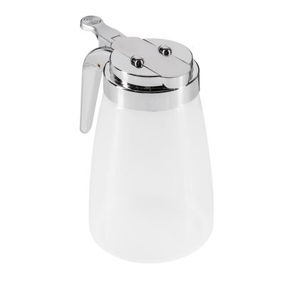 Tablecraft PP10CP 10 oz Cylindrical Dripcut Server - Polypropylene, Chrome ABS Top, Semi-transparent