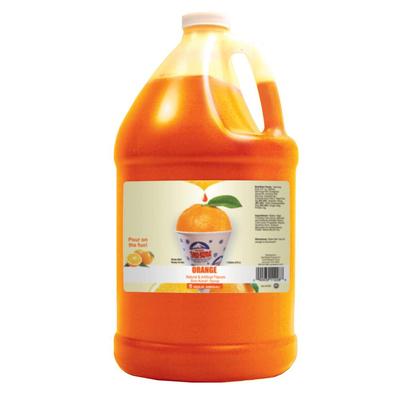 Gold Medal 1228 Orange Snow Cone Syrup, Ready-To-Use, (4) 1 gal Jugs