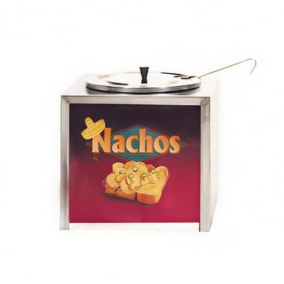 Gold Medal 2191 4 qt Nacho Cheese Dipper Style Warmer - 120v, Silver