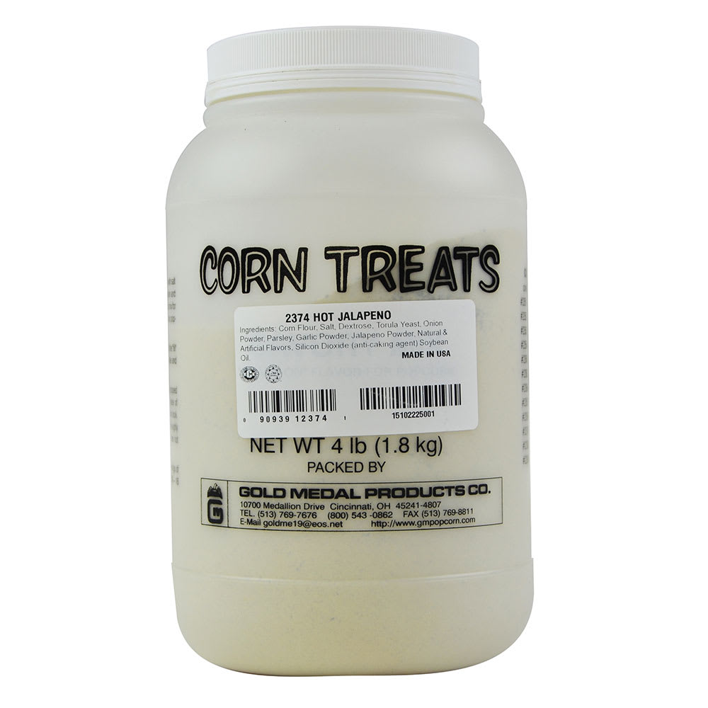 Gold Medal 2374 4 lb Jar Hot Jalapeno Signature Shakes Flavor Mix, Green