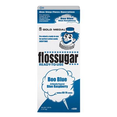 Gold Medal 3201 1/2 gal Boo Blue (Blue Raspberry) Cotton Candy Flossugar