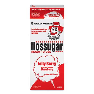 Gold Medal 3206 1/2 gal Jolly Berry (Strawberry) Cotton Candy Flossugar