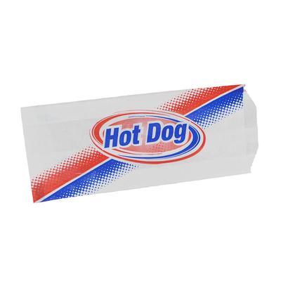 Gold Medal 5441 Disposable Hot Dog Sandwich Bags for Large Hot Dogs, Dry Wax, 1,000/Case, White
