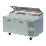 Randell 8260N-290-PCB 60" Pizza Prep Table w/ Refrigerated Base, 115v, Holds (8) 1/3 Pans, Poly Cutting Board, Stainless Steel