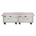 Randell FX-2CSRE-290 76" Chef Base w/ (2) Drawers - 115v, Silver