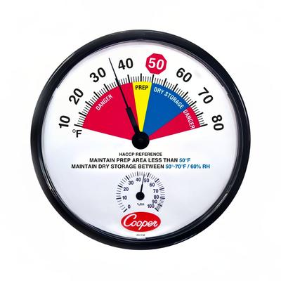Cooper 212-158-8 Prep Area Dry Storage Thermometer, 10 To 80 Degrees F