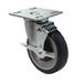 Focus FPCST5 5" Universal Plate Casters w/ Brake, w/ Brakes, Non-Marking Tread, Stainless Steel