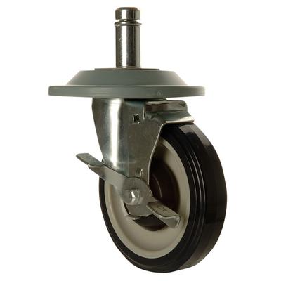 Focus FSCAST5 5" Stem Casters w/ 2 Swivel & 2 Brake, 2 Swivel, 2 Swivel w/ Brake, Non-Marking Tread