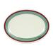 GET OP-120-PO 12" x 9" Oval Diamond Portofino Platter - Melamine, White