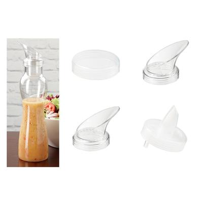 GET SDB-32-PC-6-CL 32 oz Salad Dressing/Juice Bottles Set - Polycarbonate, Clear, 32-oz. Bottles