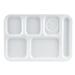 GET TR-153-W Plastic Rectangular Tray w/ (6) Compartments, 14 1/2" x 10", White