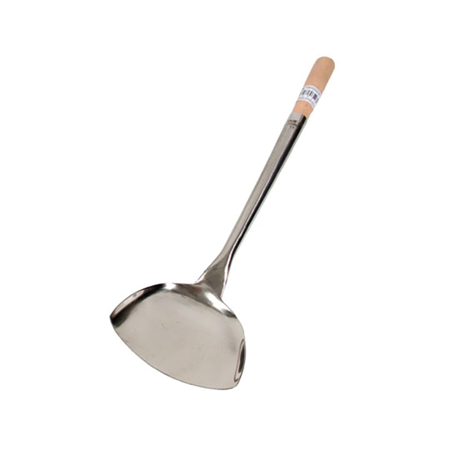 Town 33971 Stainless Steel Wok Shovel - 19 1/2" x 4 1/4" x 4 3/4", Wood Handle, Steel