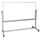 Luxor MB7240WW Reversible Whiteboard w/ 2 Magnetic Sides, 72 x 40&quot;, Silver